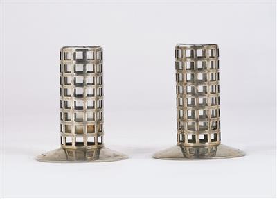 Josef Hoffmann, a pair of small vases (or “toothpick holders”), Wiener Werkstätte, c. 1904 - Jugendstil and 20th Century Arts and Crafts