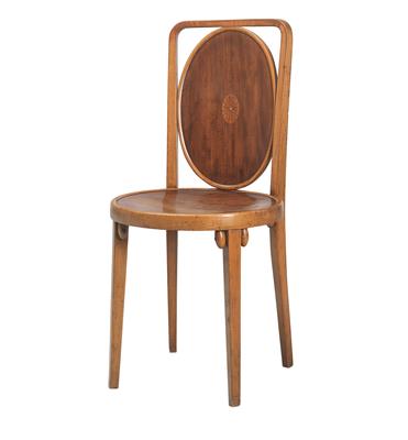Josef Hoffmann, a chair, exhibited at the 1908 Kunstschau in Vienna, used inter alia for the children’s room at Palais Stoclet, Brussels; model number 396, designed in 1907–08, executed by J. & J. Kohn, Vienna, as of 1908 - Jugendstil e arte applicata del XX secolo