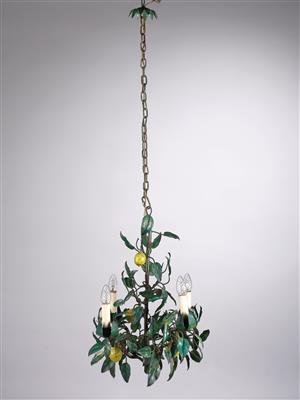 A chandelier in the form of a lemon tree, designed in France, c. 1900 - Jugendstil e arte applicata del XX secolo