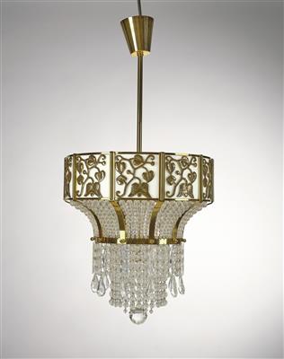 Luster, Variante nach einem Vorbild von Josef Hoffmann, um 1914, Ausführung: Firma J.  &  L. Lobmeyr, Wien, um 1992 - Jugendstil u. angewandte Kunst d. 20. Jahrhunderts