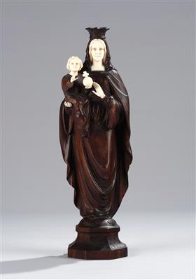 Otto Poertzel (Scheibe 1876-1963 Coburg), Madonna mit Kind, Entwurf: um 1930 - Jugendstil u. angewandte Kunst d. 20. Jahrhunderts