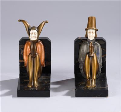 Roland Paris, a pair of book ends “Wisdom” and “Poetry”, Berlin, c. 1930 - Jugendstil and 20th Century Arts and Crafts