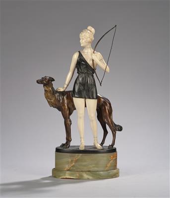 Bruno Zach (1891 Austria 1945), Diana the goddess of the hunt, Vienna c. 1920/25 - Jugendstil and 20th Century Arts and Crafts