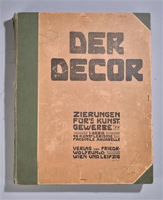Der Decor - Zierungen für’s Kunstgewerbe, first series, 48 facsimile watercolours, published by Friedr. Wolfrum & Co., Vienna and Leipzig, c. 1905 - Jugendstil and 20th Century Arts and Crafts