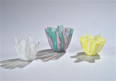 Three “Fazzoletto” vases, Venini, Murano, c. 1955/70 - Jugendstil and 20th Century Arts and Crafts