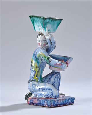 Erna Kopriva (Vienna 1894-1984), a bowl bearer (original title: “Salzfass”), model number: 214, Wiener Werkstätte, before 1927 - Secese a umění 20. století