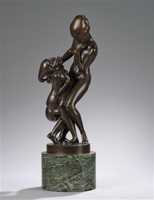 Heinrich Karl Scholz (Österreich 1980-1937), Frauenakt mit verliebtem Narr, Wien, 1920 - Jugendstil und angewandte Kunst des 20. Jahrhunderts