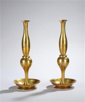 Josef Hoffmann, a pair vases, Wiener Werkstätte, c. 1925 - Secese a umění 20. století