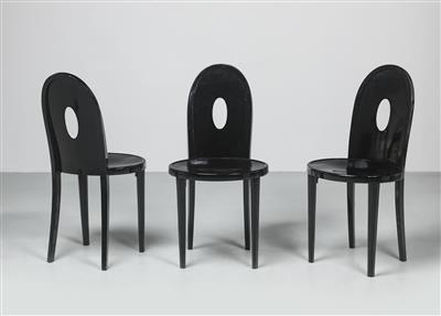 Otto Prutscher, three chairs “Café Lurion”, model number: 778/II, designed by Thonet, 1914, start of manufacture in Bystritz: as of 1915 - Jugendstil e arte applicata del XX secolo