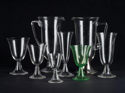 Otto Prutscher, a glassware set no. 237 (“Gäste-Service für die Böhler-Werke”), designed in 1918, Meyr’s Neffe, Adolf for J. & L. Lobmeyr, Vienna - Jugendstil and 20th Century Arts and Crafts