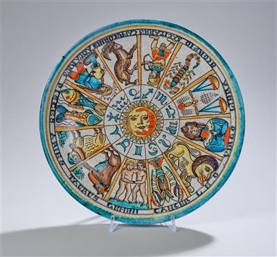 A large wall-mounted plate with star sign, Schleiss, Gmunden - Jugendstil e arte applicata del XX secolo