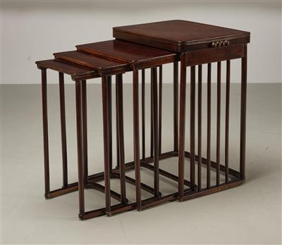 Josef Hoffmann, four nesting tables, model number: 986, designed in 1905, executed by Jacob & Josef Kohn - Jugendstil and 20th Century Arts and Crafts