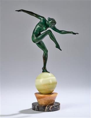 Joseph Josephu (1887–1970), “Der Tanz”: a female dancer on a ball, Argentor, Vienna, c. 1930 - Jugendstil e arte applicata del XX secolo