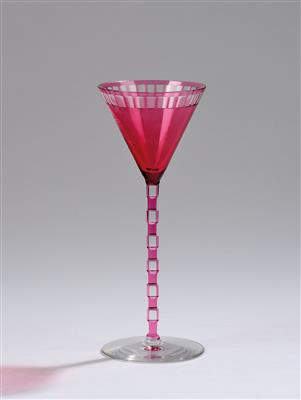 Otto Prutscher, a goblet, designed in c. 1907, executed by Meyr’s Neffe, Adolf, merchant-employer: E. Bakalowits, Söhne, Vienna - Secese a umění 20. století