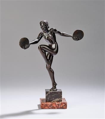 Pierre Le Faguays (France, 1892–1935), a female nude with discs, Paris, c. 1925/30 - Secese a umění 20. století