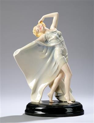 Rudolf Podany, a figurine “butterfly”, model number: 843, executed by Keramos, Vienna, by c. 1949 - Jugendstil and 20th Century Arts and Crafts