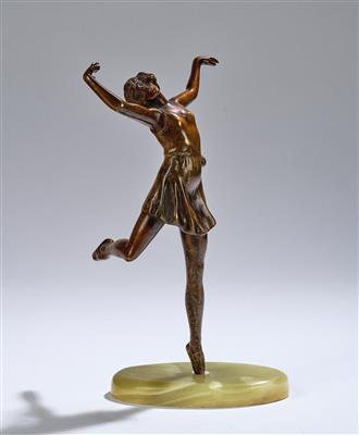 A female dancer in the manner of Josef Lorenzl, designed in Vienna in c. 1930 - Jugendstil and 20th Century Arts and Crafts