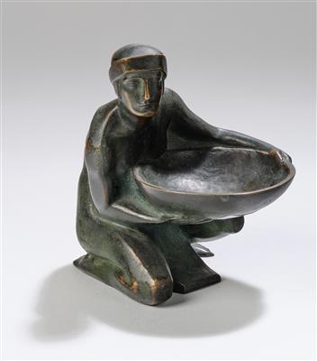 Gustav Gurschner, an ashtray, kneeling servant (slave), model number: 502, Vienna, 1903/04 - Secese a umění 20. století