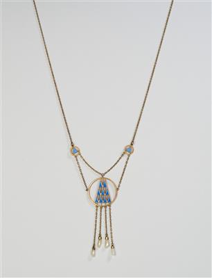 A necklace with pendant, designed by Franz Boeres for Theodor Fahrner, 1904-05, Pforzheim, c. 1904-05 - Secese a umění 20. století