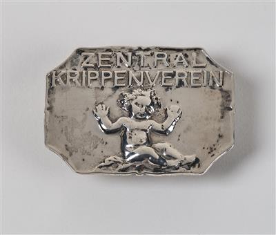 Michael Powolny, a silver plaquette: ‘Zentral Krippenverein’, Wiener Werkstätte, c. 1927 - Jugendstil e arte applicata del XX secolo