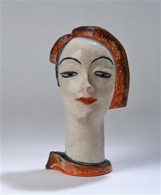 Vally Wieselthier (Vienna 1895-1945 New York), a female head, model number: K 495, Wiener Werkstätte, 1928 - Secese a umění 20. století