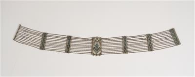 Carl Hermann, a necklace ("A plique-a-jour choker"), Hermann & Speck, Pforzheim, c. 1900 - Secese a umění 20. století