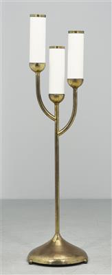 A three-arm floor lamp made of hammered brass, c. 1900 - Jugendstil and 20th Century Arts and Crafts