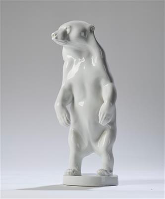 Franz Barwig, stehender Bär (Bär, stehend), Modellnummer: 1651, Entwurf: 1926, Ausführung: Porzellanmanufaktur Augarten, Wien, um 1934 - Jugendstil & Angewandte Kunst des 20. Jahrhunderts