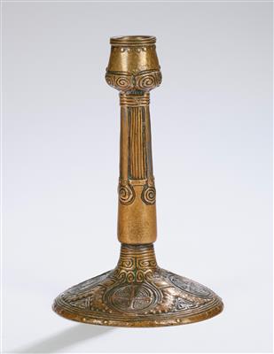 Gustav Gurschner, a candleholder, K. K. Kunsterzgiesserei, Vienna, c. 1900/08 - Jugendstil e arte applicata del XX secolo