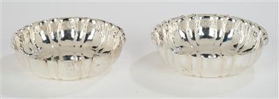 Josef Hoffmann, two silver bowls, designed in 1935, executed by Alexander Sturm, Vienna - Secese a umění 20. století