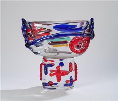 Walter Furlan (Chioggia near Venice 1931), a glass sculpture (vase): "Omaggio a Miro" - Secese a umění 20. století