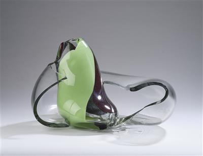 Johannes Holländer, a glass sculpture "He-She", Baden, 1984 - From the Schedlmayer Collection II - Art Nouveau and Applied Art of the 20th Century