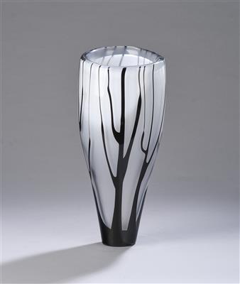 Vicke Lindstrand (1904-1983), a vase: "Träd i dimma" (Trees in Fog), Kosta Boda, 2005 - From the Schedlmayer Collection II - Art Nouveau and Applied Art of the 20th Century