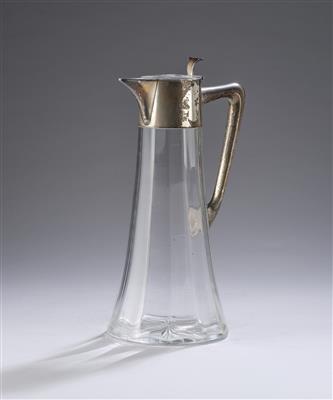 A wine and water jug with silver mount, Vienna, by May 1922 - From the Schedlmayer Collection II - Art Nouveau and Applied Art of the 20th Century