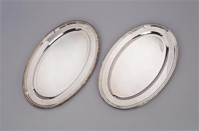 Two large silver plates, designed by Franz Rumwolf, Vienna, by May 1922 - From the Schedlmayer Collection II - Art Nouveau and Applied Art of the 20th Century