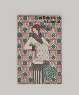 An album with multiple postcards, inter alia by the Wiener Werkstätte - Secese a umění 20. století