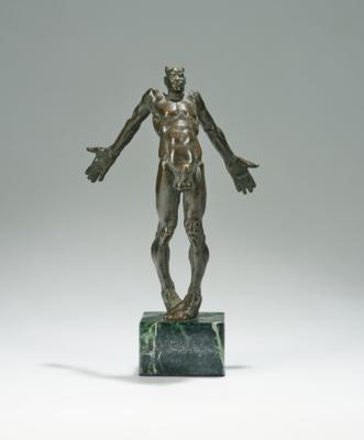 A bronze figure of a satyr, c. 1930 - Secese a umění 20. století