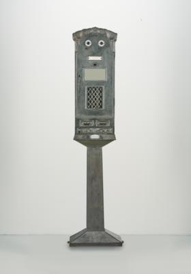 Gußeiserner Schokoladenautomat (Süßwarenautomat) der Deutschen Automaten-Gesellschaft Firma Bischof  &  Spengler, Berlin, um 1920 - Jugendstil & Angewandte Kunst des 20. Jahrhunderts