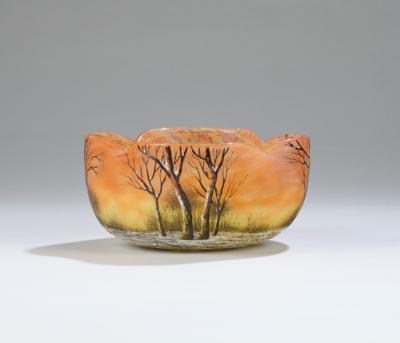 A bowl with winter landscape, Daum, Nancy, c. 1905/10 - Jugendstil e arte applicata del XX secolo