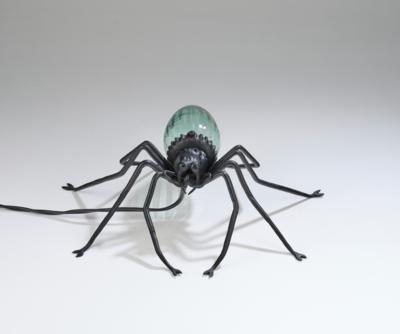 A spider table lamp with green lampshade, designed in c. 1925/30 - Secese a umění 20. století