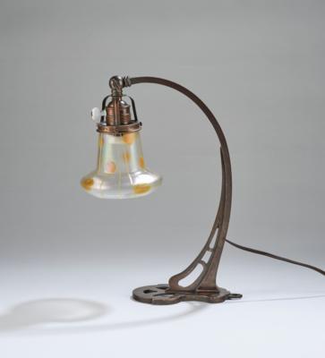 A table lamp with lampshade by Johann Lötz Witwe, Klostermühle, c. 1900 - Secese a umění 20. století