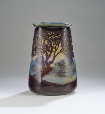 Vase "Flusslandschaft", Emile Gallé, Nancy, um 1925/36 - Jugendstil & Angewandte Kunst des 20. Jahrhunderts
