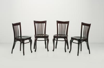 Adolf Loos, four chairs for Café Capua, designed in 1913, executed by Gebrüder Thonet, Vienna - Jugendstil e arte applicata del XX secolo