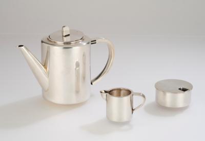 A three-piece sterling silver coffee service, model “Alta”, Robbe & Berking, Flensburg, as of 1954 - Secese a umění 20. století