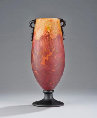 A handled vase “Marbre”, Verrerie Schneider, 1918-30 - Secese a umění 20. století
