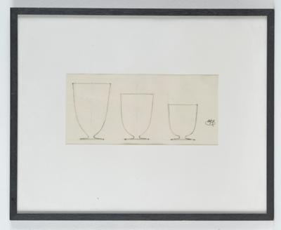 Josef Hoffmann, Entwurf für drei Gläser - Jugendstil & Angewandte Kunst des 20. Jahrhunderts