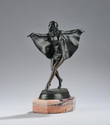 Josef Lorenzl, a figurine “Gefangener Vogel” (The Captive Bird, dancer Niddy Impekoven), designed in 1929 for Friedrich Goldscheider, Vienna - Secese a umění 20. století