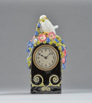 Michael Powolny, “Uhr mit Spatz” (bird clock with movement), designed in around 1907, executed by Wiener Keramik, by 1912 - Jugendstil and 20th Century Arts and Crafts