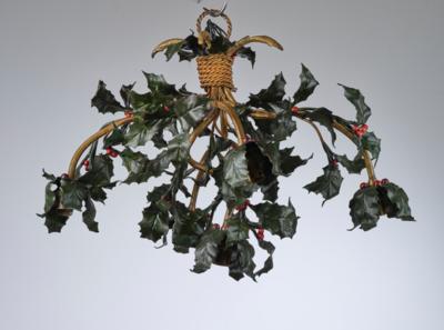A holly (Ilex) chandelier, designed in France, c. 1900 - Jugendstil e arte applicata del XX secolo