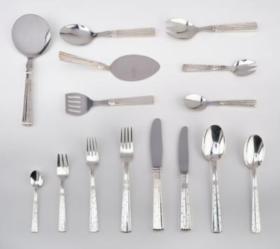 A “Champagne” cutlery service for six persons, 55 pieces, designed by Jens H. Quistgaard, 1947, Orla Vagn Mogensen, Denmark, c. 1950/60 - Jugendstil and 20th Century Arts and Crafts